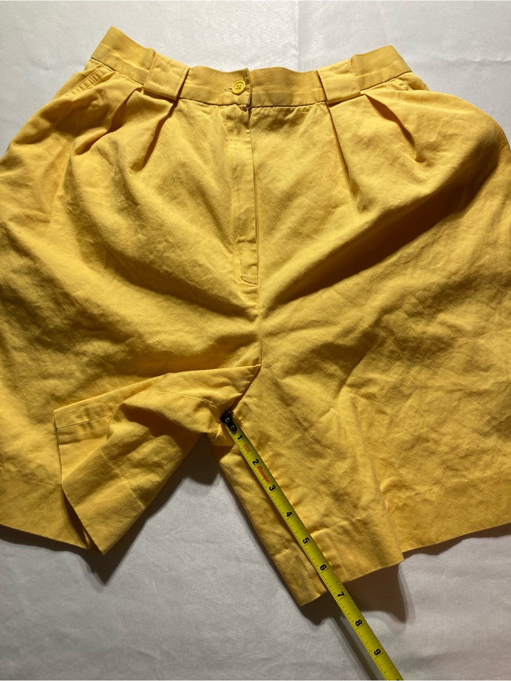 JH Collectibles Bright Yellow Pleated High-Rise Shorts - Picture 11 of 11